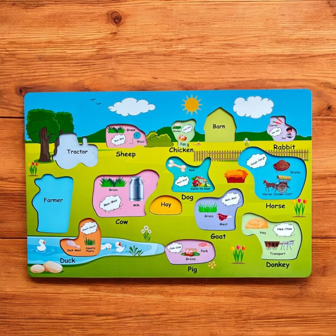 Farm Animals Peg Puzzle - Image 2