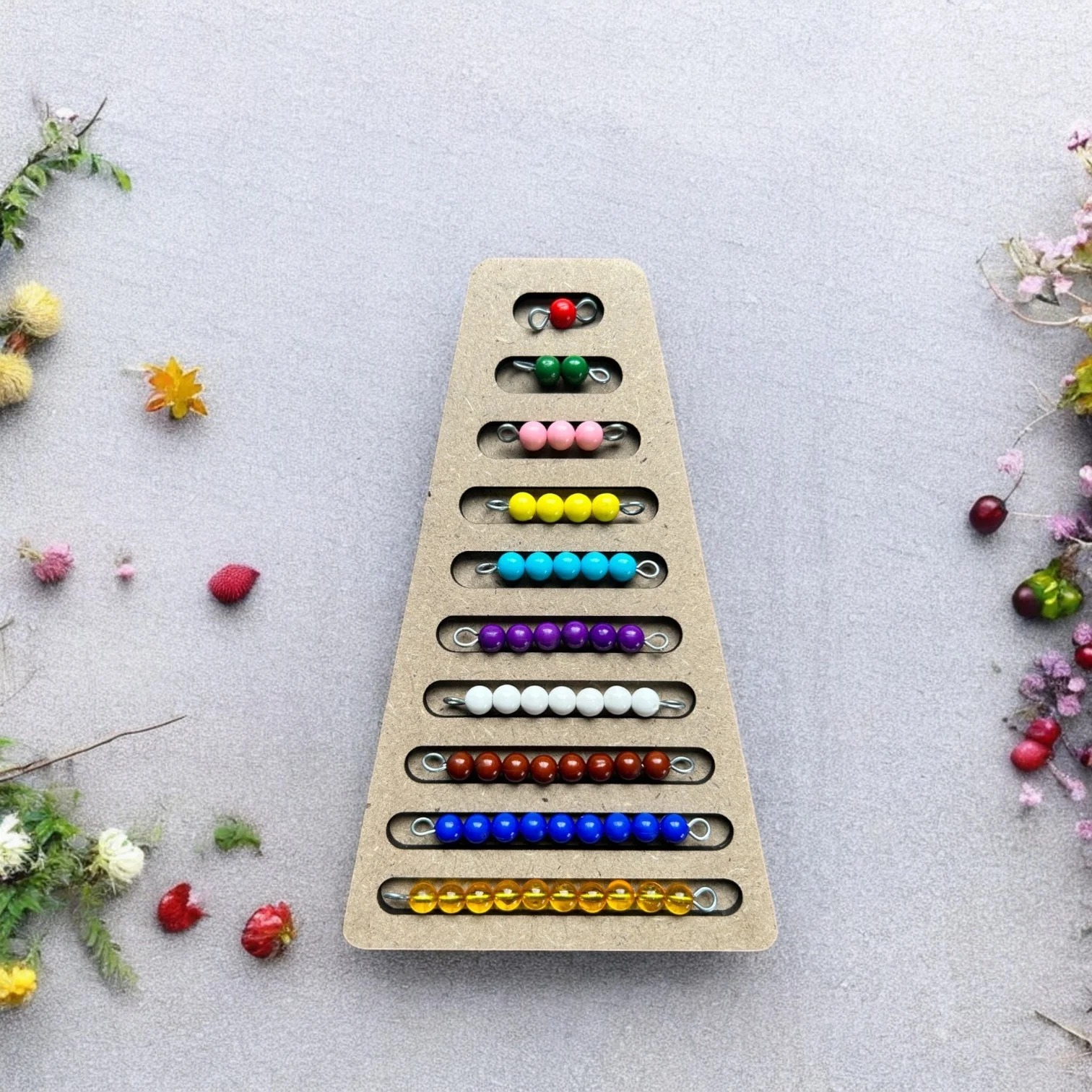 Montessori beads, numbers Cards and stair Combo Kit - Image 3