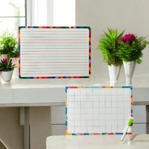 Four Line and checkered box writing board-Wipe and Clean