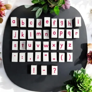 Montessori Alphabet Tiles-Red